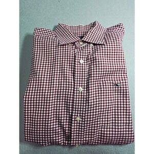 Vineyard Vines Men's Classic Fit Tucker Shirt Red & White Gingham Size L